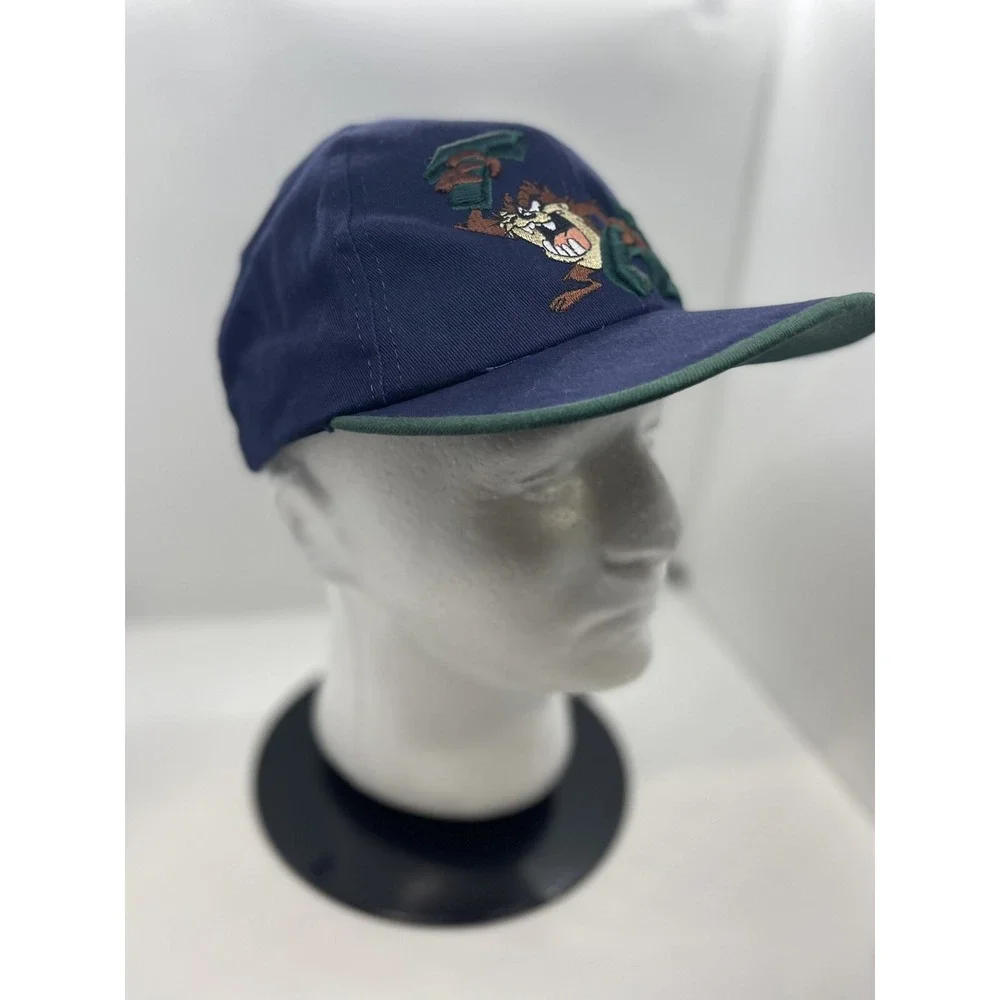 Vintage Embroidered Tasmanian Devil Taz SnapBack Hat WB Warner Bros New